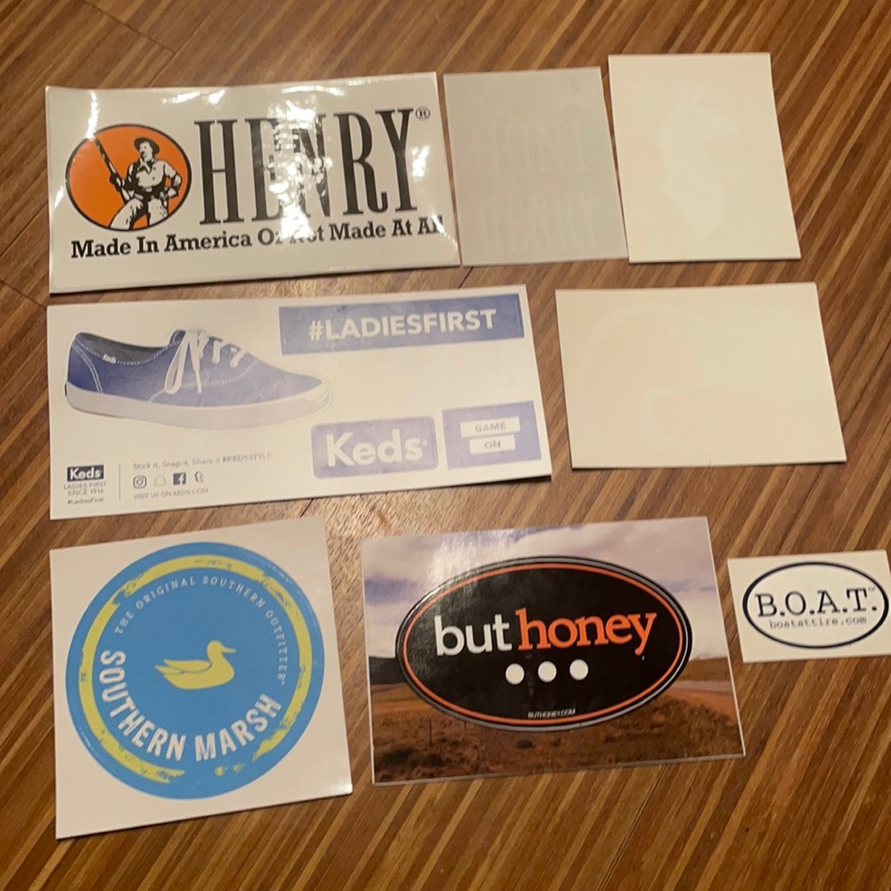 11 NWT outdoorsy stickers and decals